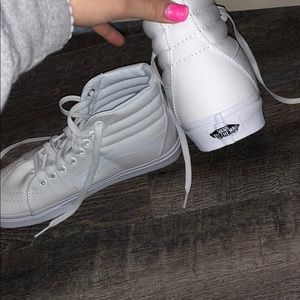 Women’s White Sk8 Hi Vans